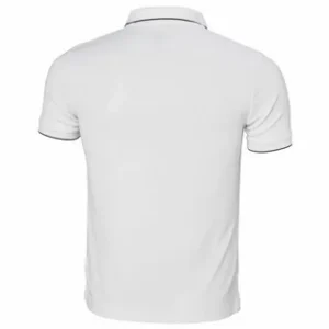 Men Striped White Cotton Blend Black, Red T-Shirt