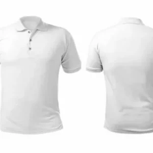 Men Solid Polo Neck Pure Cotton White T-Shirt